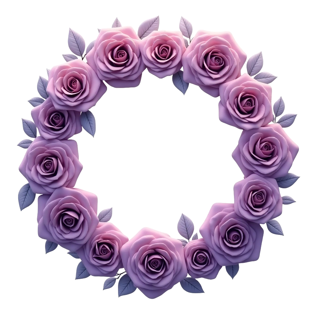 Elegant Purple Rose Wreath